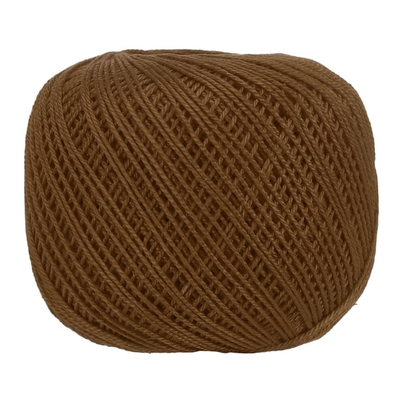 164 Yards Size 3 Brown Pearl Cotton Crochet Thread Lace Weight Yarn Tatting Thread for Crocheting Knitting Embroidery Sewing