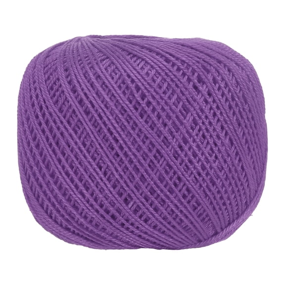 164 Yards Size 3 Purple Pearl Cotton Crochet Thread Lace Weight Yarn Tatting Thread for Crocheting Knitting Embroidery Sewing
