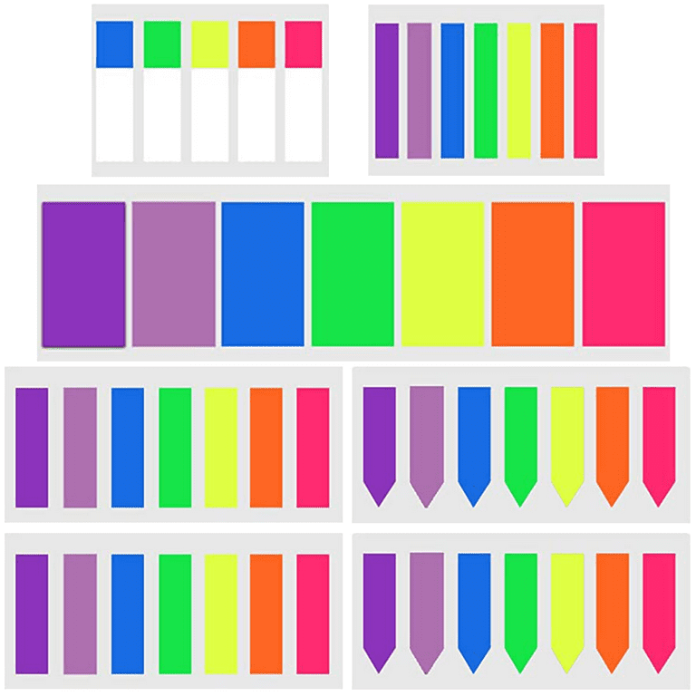 1640 Pcs Sticky Markers Transparent Plastic Film Sticky Notes Clear Arrow  Index Flag Tabs for Page Marking, Piety Decoration 