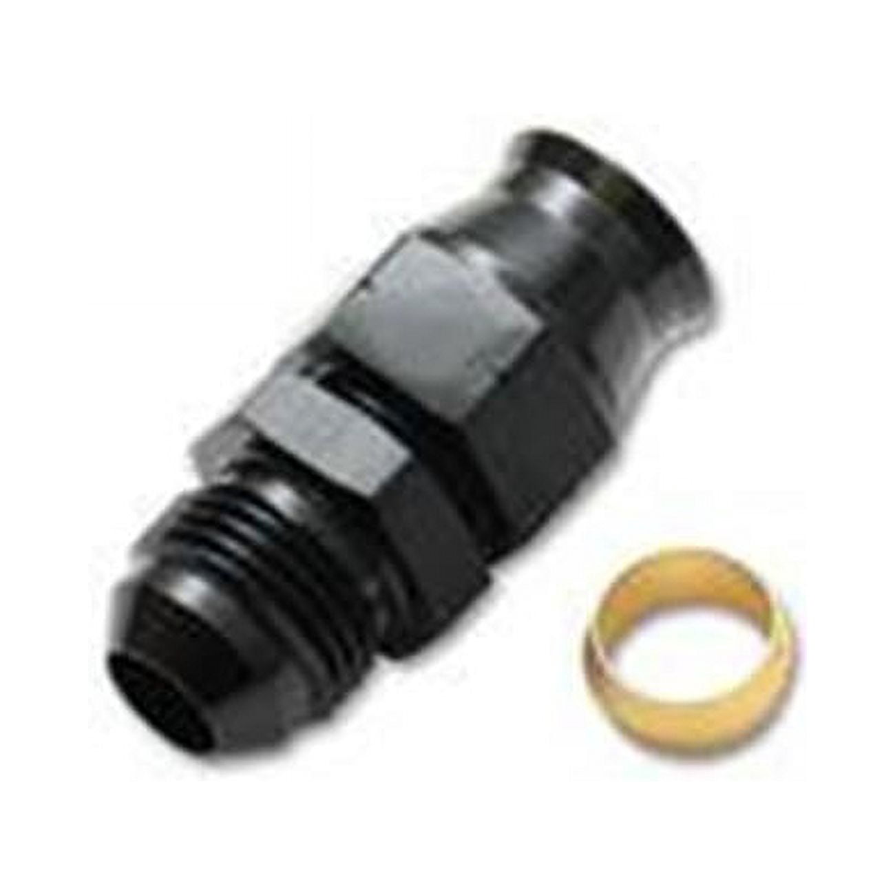 16458 0.5 in. AN to Tube Adapter Fittings, Black Anodized