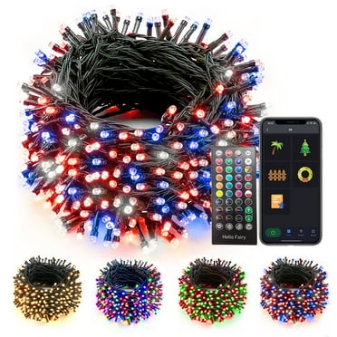 164FT 500 LED Smart String Lights Color Changing Programmable APP Remote Control St. Patrick’s Day Easter Music Timer Dimmable Christmas Fairy Twinkle Lights Plug in for Tree Wedding Xmas Decorations