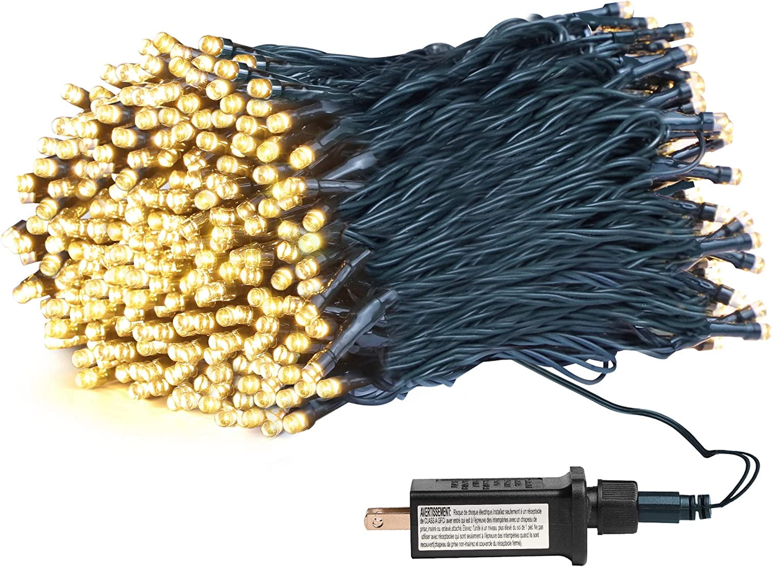 164Ft 500 LED Christmas Lights Waterproof Lights with 8 Twinkle Modes