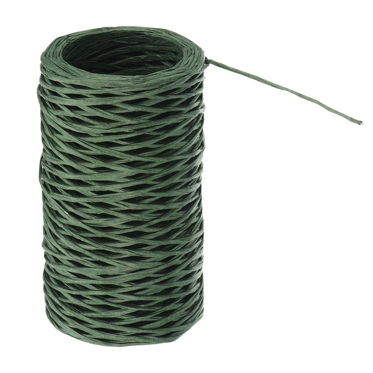 164Ft Floral Bind Wire Wrap Twine 1mm Florist Wire Iron Wire Paper Covered  Vine Green