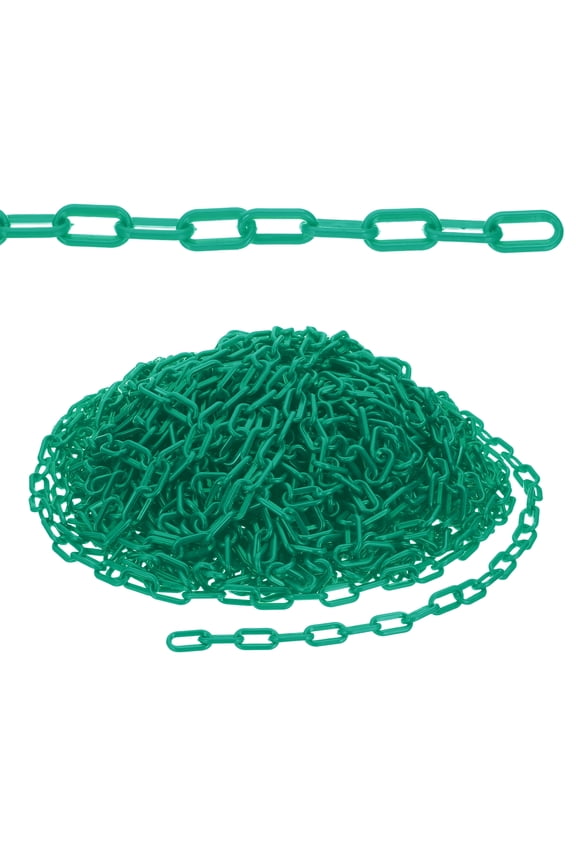 164ft Plastic Barrier Chain, Safety Barrier Chain Plastic Chain Links Crowd Control Barrier for Fence Gate Garden Construction Driveway Elevator Parking Lot, Green