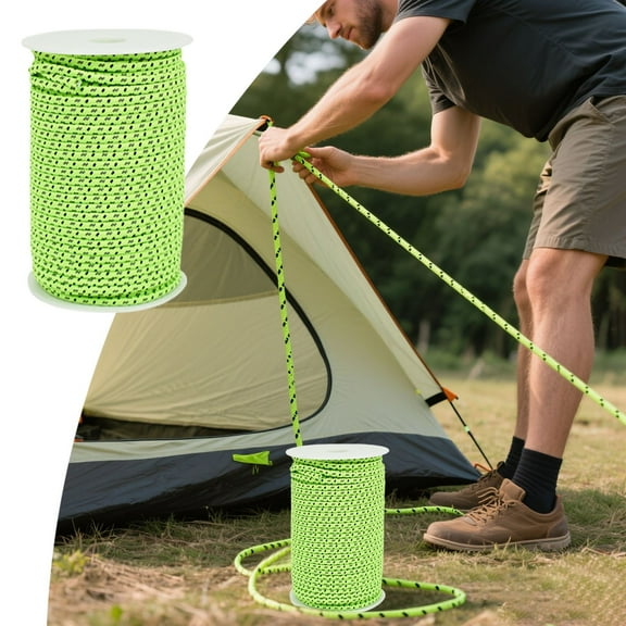 164ft Tent Rope Camping Rope Reflective Paracord Utility Parachute Cord Cord For Outdoor Camping Paracord Ground Nail Pull Rope For Tent Hiking Fishing Clothesline
