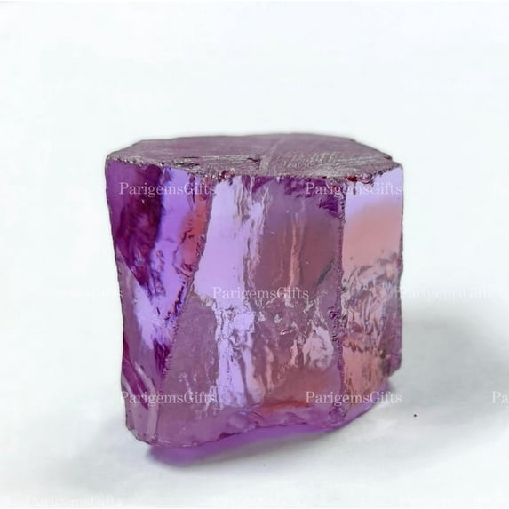 165 Ct Bi-Purple Zircon Rough Uncut Shape for Loose Gemstone Lab Created Synthetic Faceting Rough.