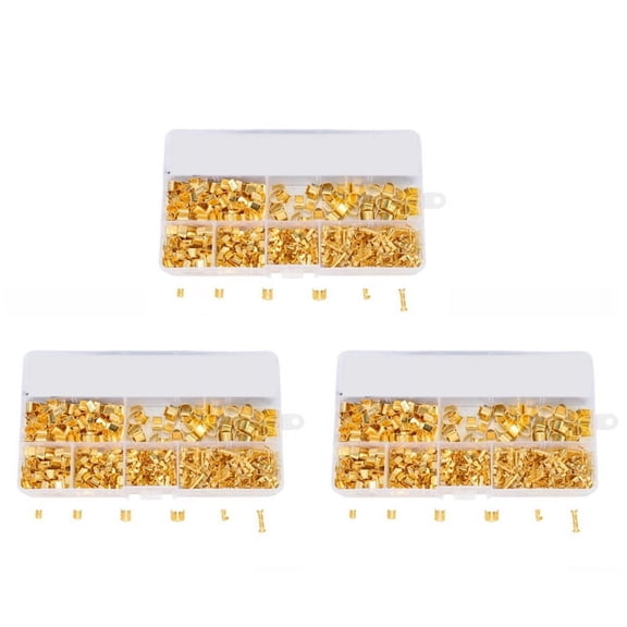 1650 Pcs U Shape Copper Ring Terminals Crimp Kit - Terminal Connector Crimping Buckle Cable Clip Wire Terminal Kit