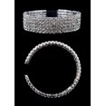 thumbnail image 1 of #16514 - 5 Row Coil Rhinestone Cuff Bracelet, 1 of 2