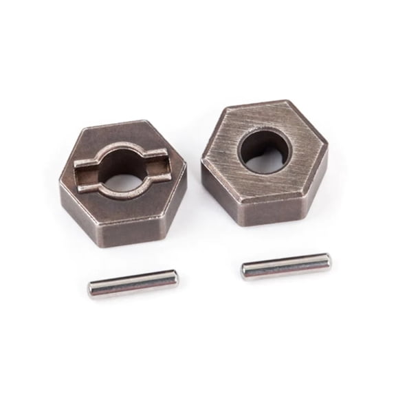 1654R Traxxas Wheel Hubs, 12mm Hex (Steel) (2)/ Axle Pins (2)