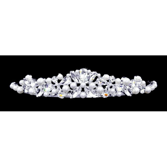 #16561 - Pearl Dust Tiara with Combs