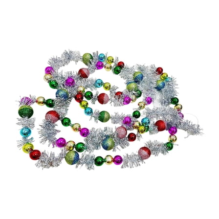 165Cm Colorful Bell And Pom Pom Garland For Vibrant Christmas Decorating