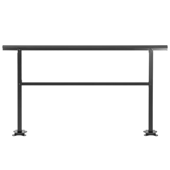 165LBS Capacity Outdoor Stair Handrail, Aluminum Railing for 4-5 Steps, 60"x35", Adjustable 0-30 Slope, Easy Install with Screws