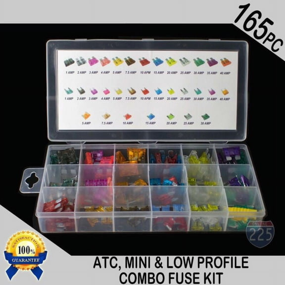165Pcs Set Amp Fuse Assortment Kit Auto Car Truck Circuit Protection 10V-32V Fangkenuo