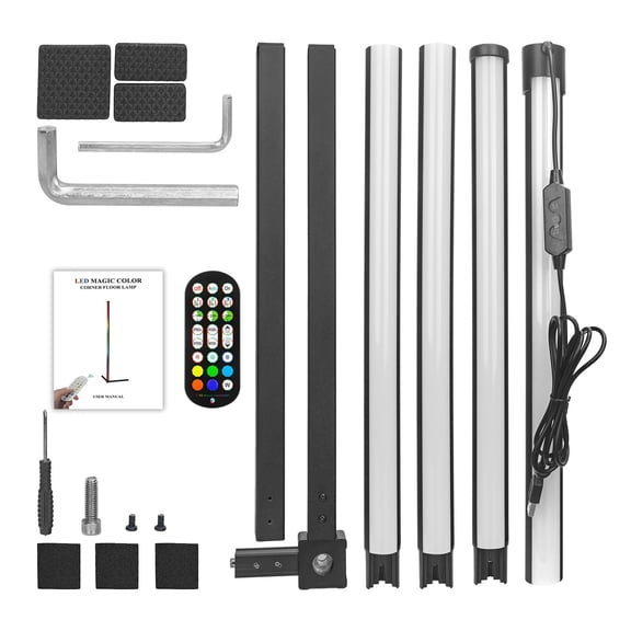 165cm LED RGB Corner Floor Atmosphere Lamp APP Control Sync With Music DIY Dimmable Color Changing Light Mood Lighting ,Easy to Use