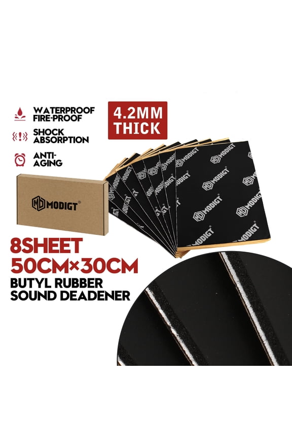 165mil 13sqft Car Sound Deadening Mat- Butyl Automotive Sound Deadener Noise Insulation for Auto Doors,Trunks,Hoods,Each Sheet 19.611.8 Inches