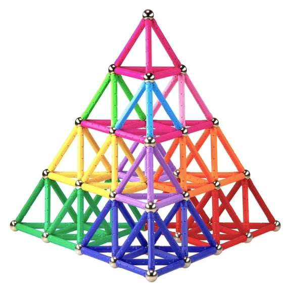 165pcs Magnetic Building Blocks Toys 2.3" Sticks And Non-magnetic Balls Set Game For Adult 3d Stem With Storage Bag