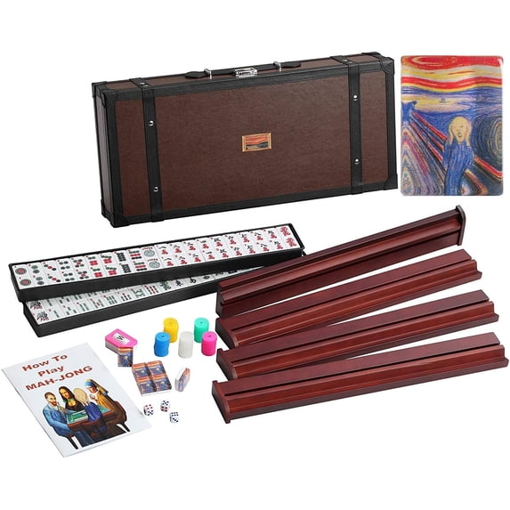USA MJ TABLE Durable Tile Games, Multi-color Wood, 9.75" x 3.75" x 9.75"