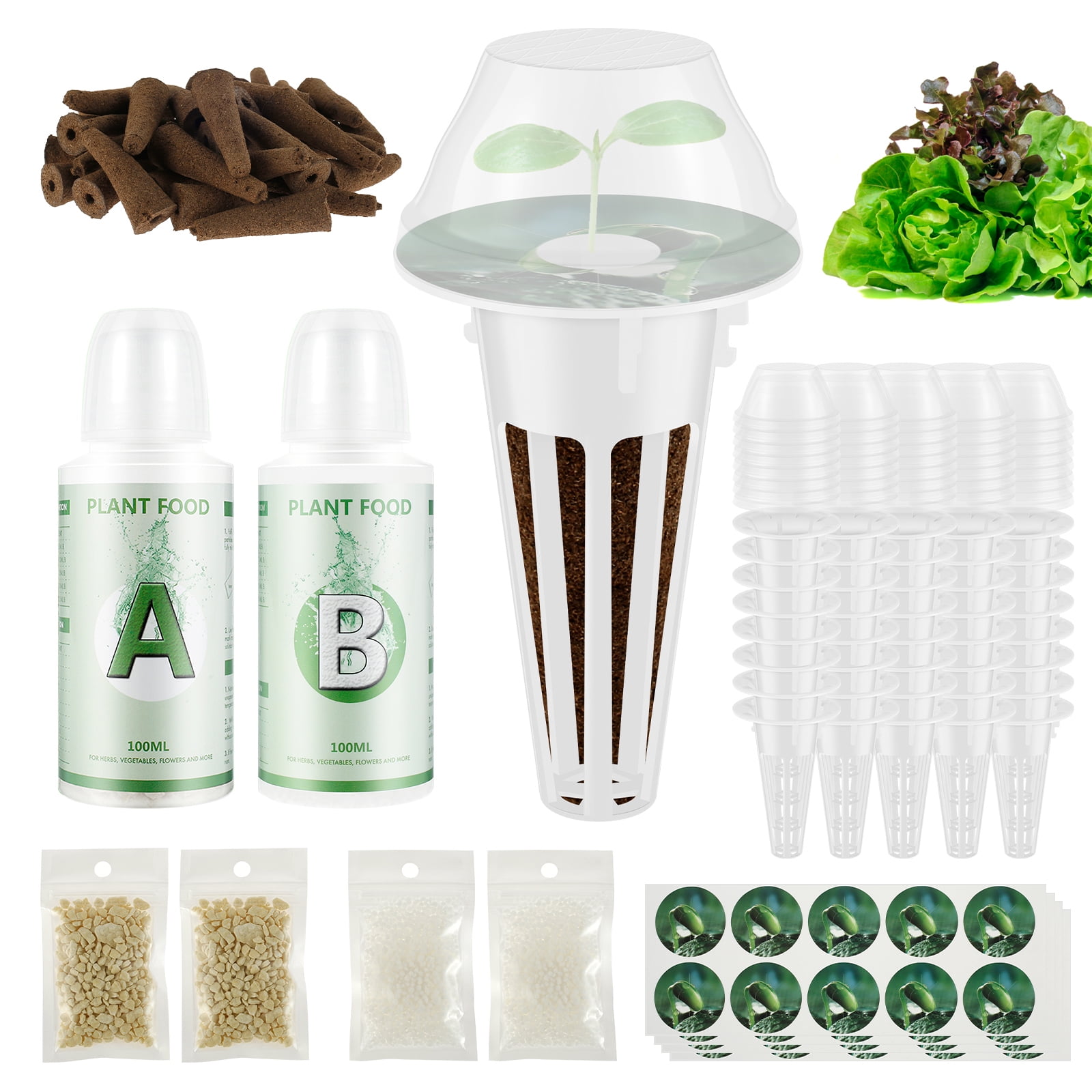 166 Pcs Seed Pod Kit Reusable Hydroponic Pods Kit Indoor Hydroponic