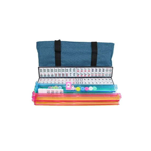 166 Tiles American Mahjong Set / 4 All in one Color Pushers/Racks Easy Carry