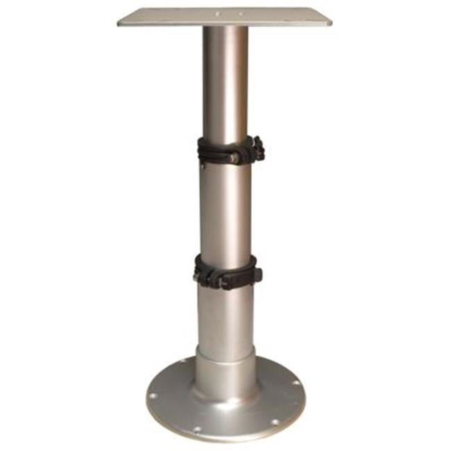 Adjustable Silver Aluminum 3-Stage Table Pedestal