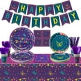 thumbnail image 1 of 167 Pcs Movie Butterfly Birthday Decorations - Butterfly Plates, Napkins, Banner, Cups, Tablecloth and Straws for Magic Party Decorations Butterfly Birthday Party Supplies, Serve 20, 1 of 7