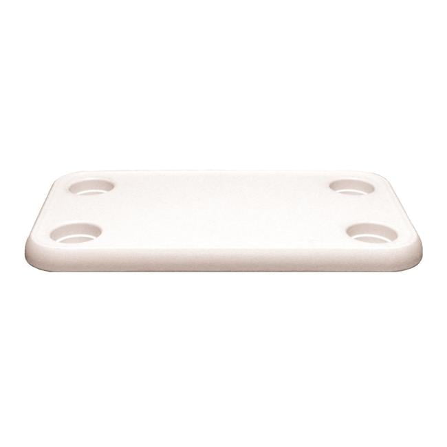 Off-White Marine Grade Plastic Rectangle Table Top, 16" x 28"