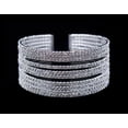 thumbnail image 1 of #16725 - 10 Row Rhinestone Cuff Bracelet, 1 of 2