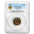 thumbnail image 1 of 1674 Farthing George II AU-50 PCGS (Brown), 1 of 3
