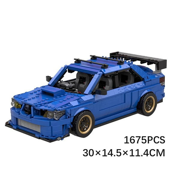1675 PCS MOC Building Blocks Educational Racing Car Construction Toy Subaru Impreza WRX STi 2007 - Perfect for Library Display