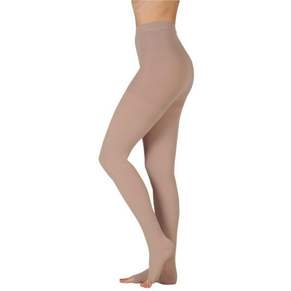 Juzo 2082 Soft Open Toe Maternity Pantyhose - 30-40 mmHg Reg Beige II