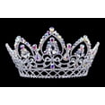 thumbnail image 1 of #16779abs - AB Arch Tiara with Combs Silver Plated- 4.75", 1 of 2