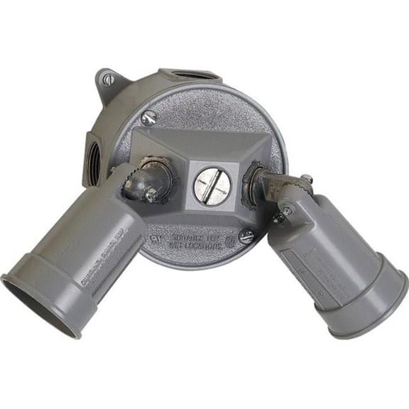16795 Gray Weatherproof Round Lampholder Kit
