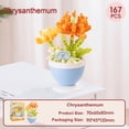 thumbnail image 1 of 167PCS Chrysanthemum Flower Blocks, Flower Building Block Sets, Plants and Succulent Toys, Building Block Flowerpot For Botanical Collection Birthday Gift Valentine's Day Gifts, 1 of 10