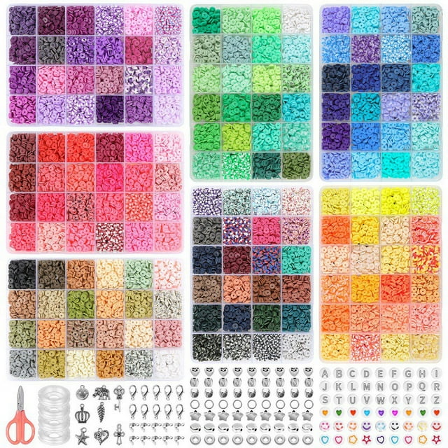 Luopital BIG SET 168 Colors Clay Beads Bracelet Making Kit, DIY Jewelry ...