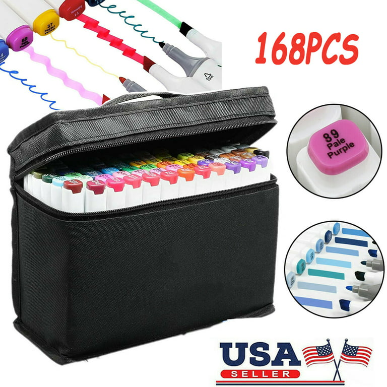 168 Colors Alcohol Markers Twin Sketch Markers Pens Dual Tip Art Markers