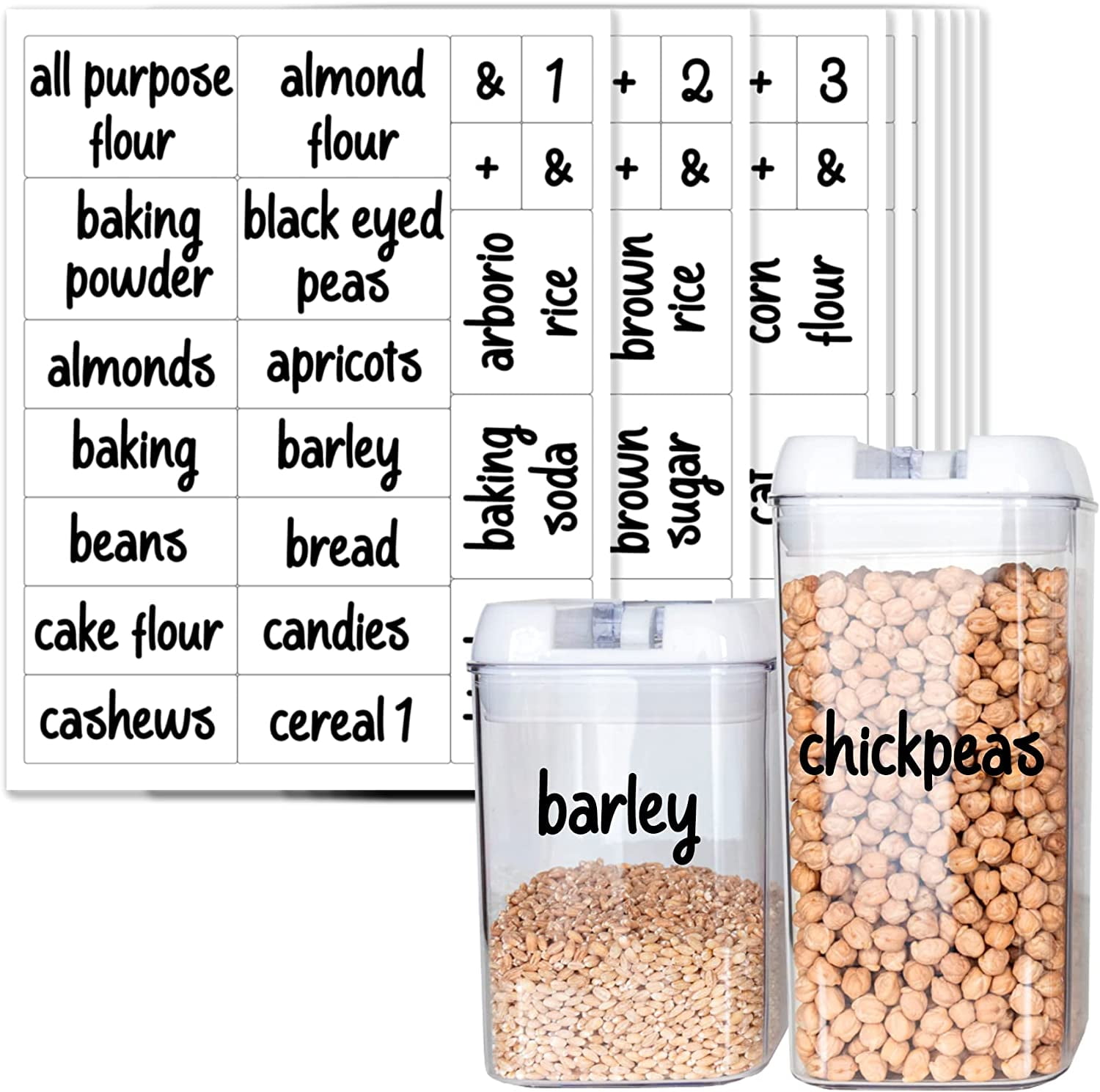 Stickers for Bulk Jars, Flour, Pasta, Sugar, Rice, Semolina 