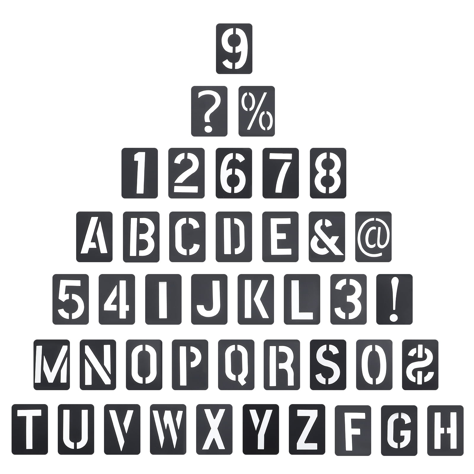 168 Pcs Letter Template Symbol Painting Stencil Furniture Stencils ...