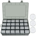 thumbnail image 1 of 168 Pieces 46mm Coin Capsules with Foam Gasket and Plastic Storage Organizer Box, 6 Sizes (20/25/27/30/38/46mm) Coins Collector Case Holder for Coin Collection Supplies (Grey), 1 of 8