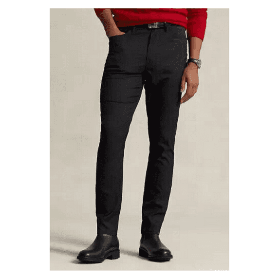 $168 Polo Ralph Lauren Slim Fit Pants, Black, 34x32