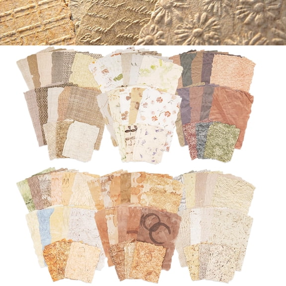 168 Sheets Scrapbook Paper & Textured Paper Assorted Set - 6 Pack Scrapbook Supplies Kit For Planner Bullet Junk Journal Supplies Collage Card Embellishment