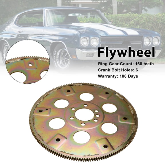 168-Teeth Steel Flexplate 1845400 for Chevy 454 1970-1990 White Zinc External