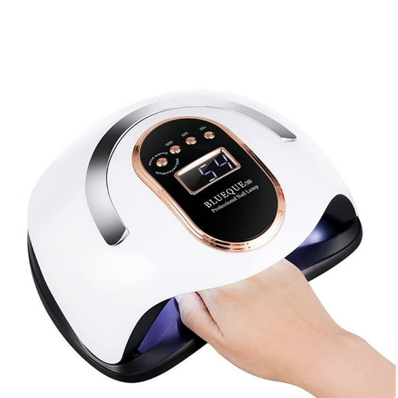 168 W Nail Lamps, Nail Dryers with Dual Light Sources LED and UV, Nail Polish Curing Lamps with 4-Timer Setting