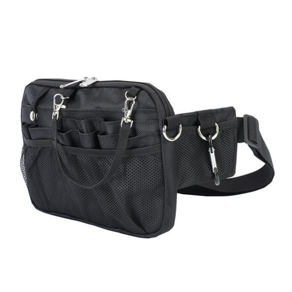 1680 Cloth Nurse Fanny Pack, Nursing Organizer Belt, Multi Compartment Pocket, Large Capacity, Adjustable Belt, Nurse Tool Belt Pouch Black