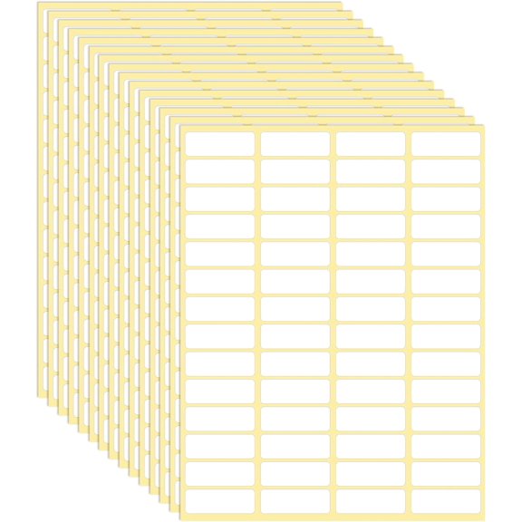 1680 Pcs Rectangle Labels 0.5" x 1.5" White Writable Name Label Stickers Blank Paper Self-Adhesive File Folder for Document Bottle Cup School Office Classification