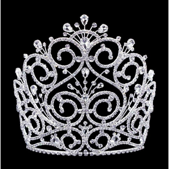 #16803 - Brocade Flourish Tiara with Combs - 8"