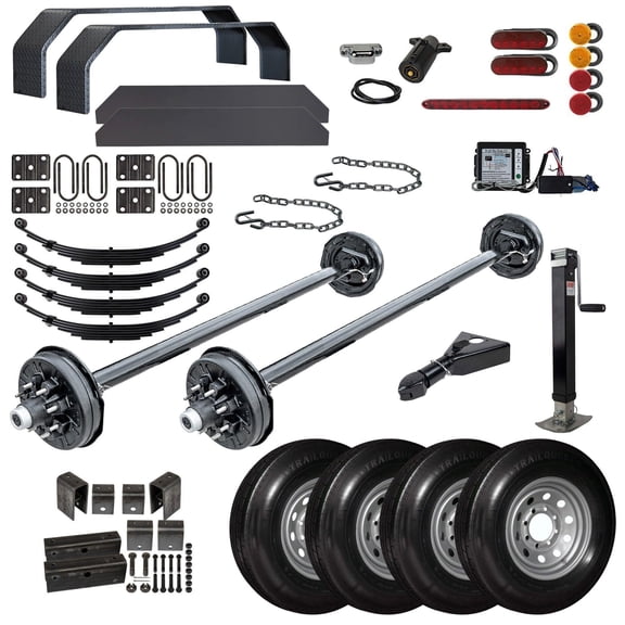 1682BLB - 16' x 82" Tandem Axle 14K Utility Lowboy Trailer DIY Master Plan Trailer Kit - 15 How-To Steps w/ Blueprint, TK Trailer Kit