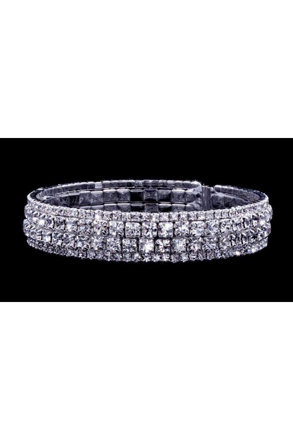 #16836 - Framed Rhinestone Wraparound Bracelet