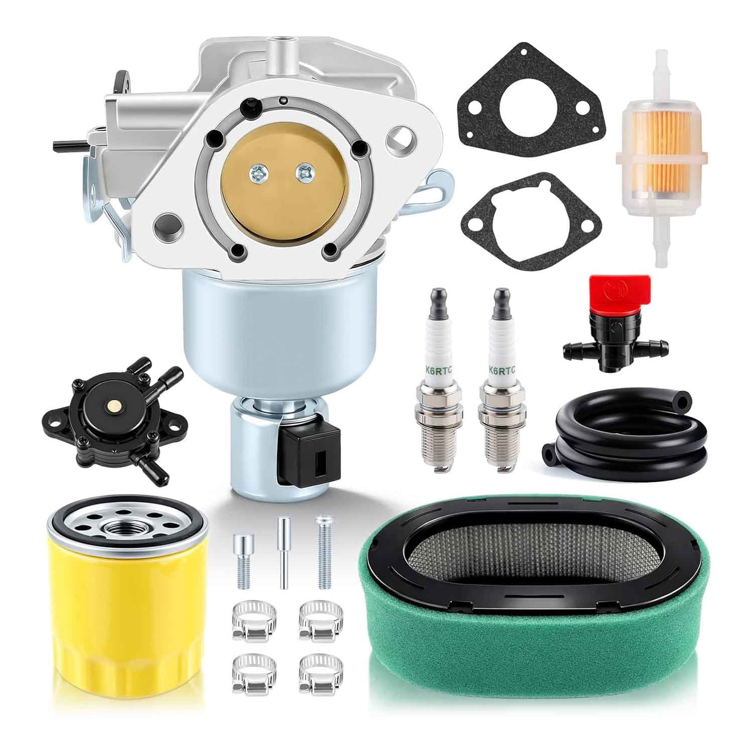 1685321-S Carburetor with Air Filter Tune Up Kit Compatible With Kohler 7000 Series 22HP 23HP 24HP 25HP 26 HP Engine Compatible With Kohler KT725 KT730 KT735 KT740 KT745 Lawn Mower Parts