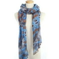 thumbnail image 1 of 1686C Zandra Scarf - Blue & Orange, 1 of 1