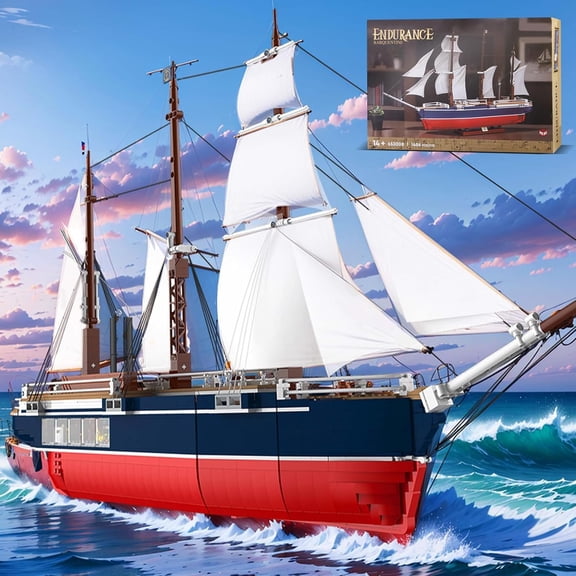1686PCS Exploration Ship Mini Building Blocks Toys,Innovative Architecture Collectible Endurance Model Ship Building Set